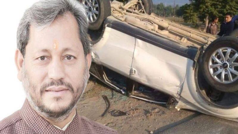 car accident...BJP MP Tirath Singh Rawat injured