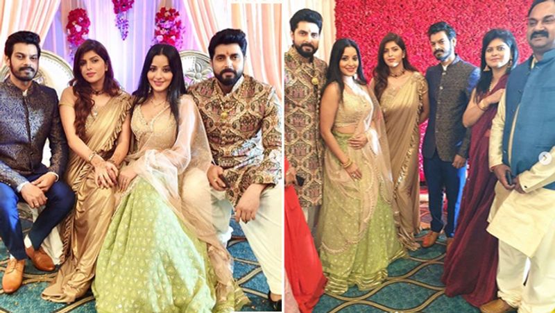 Bhojpuri Actress Monalisa Shared Sister in law Engagement photos See Sizzling Photos With Family