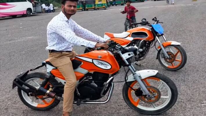 Delhi boy modifies Hero splendor in super bike model, 2 lakh spent Delhi boy modifies Hero splendor in super bike model, 2 lakh spent