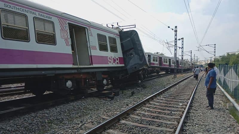 two trains Collided in hyderabad: 10 injured, shifted hospital
