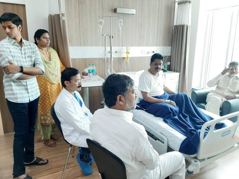 Chandrababu Naidu enquiry about PAC Chairman keshav health condition in hyderabad