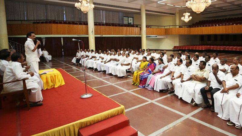 Star hotel and transferred to the DMK District Secretaries meeting