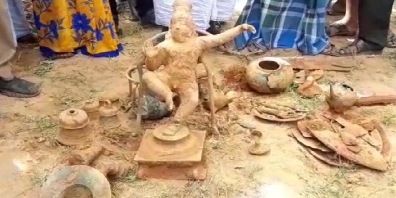 old nadarajar statue was found in a muslim farmer's land