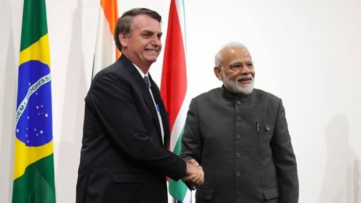 Prime Minister Narendra Modi meets Bolsonaro in Brazil for BRICS Summit Prime Minister Narendra Modi meets Bolsonaro in Brazil for BRICS Summit