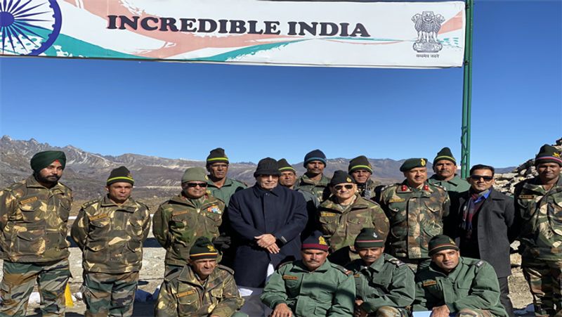 Defense Minister Rajnath Singh on Arunachal visit, said, we are proud of these brave sons of India.