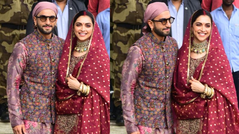 after a year of marriage Ranveer unable to remove his eyes from his wife Deepika