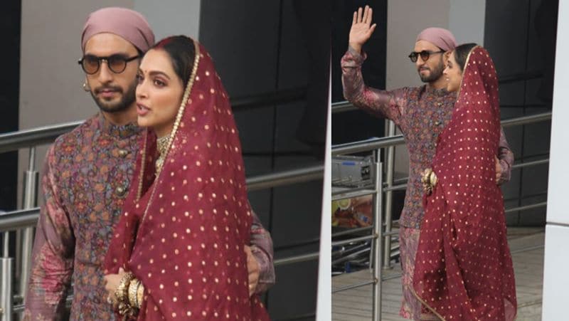 after a year of marriage Ranveer unable to remove his eyes from his wife Deepika
