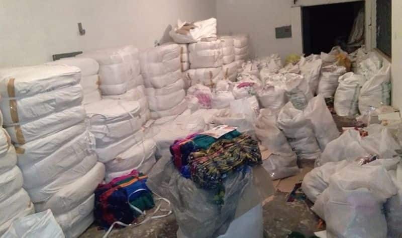 30 thousand sarees with C P Yogeeshwaras photo seized by election officers in hunsur