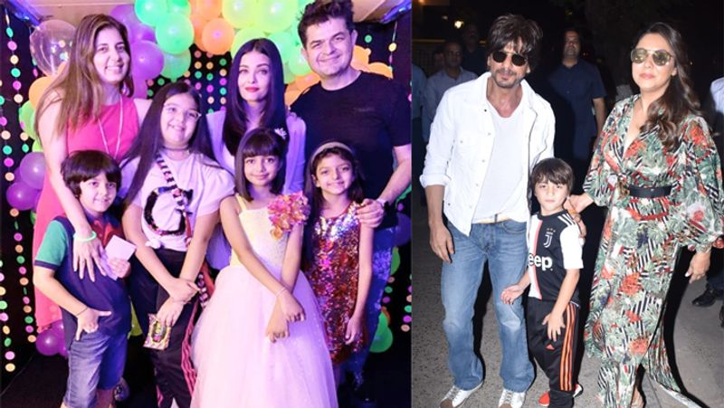 Aaradhya Bachchan Birthday Bash shaharuk khan karan johar kids at party
