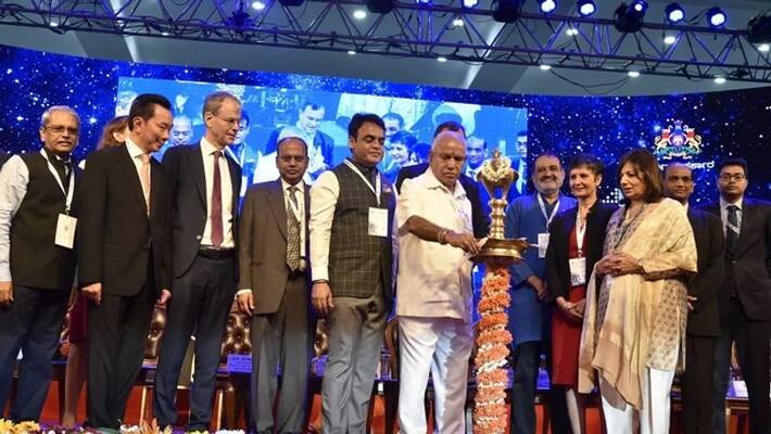 Chief Minister Of Karnataka BS Yeddyurappa inaugurates Bengaluru Tech summit 2019 Chief Minister Of Karnataka BS Yeddyurappa inaugurates Bengaluru Tech summit 2019