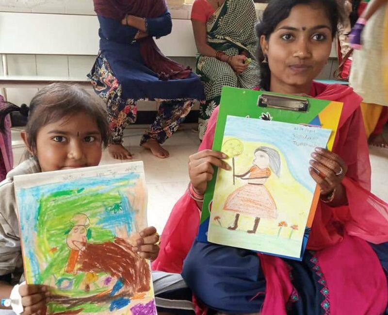 painting exhibition of cancer affected kids in bengaluru