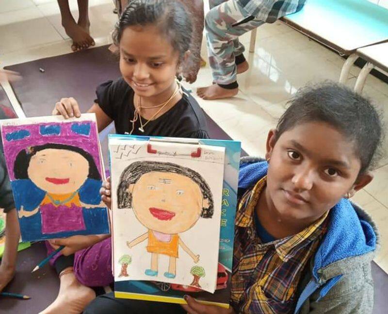 painting exhibition of cancer affected kids in bengaluru