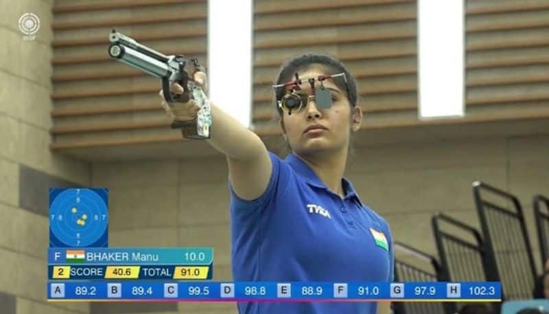 World Cup Finals shooting 17 year old Manu Bhaker junior world record gold