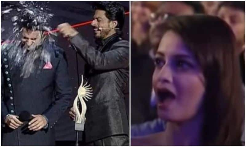 Shah Rukh Khan smashes glass bottle on Ayushmann Khurrana's head, here's what happened next
