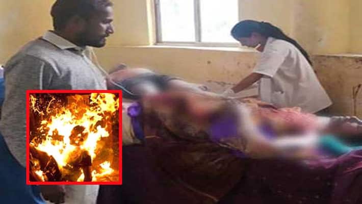 Husband burnt 2 children including wife in Siddipet district of Telangana Husband burnt 2 children including wife in Siddipet district of Telangana