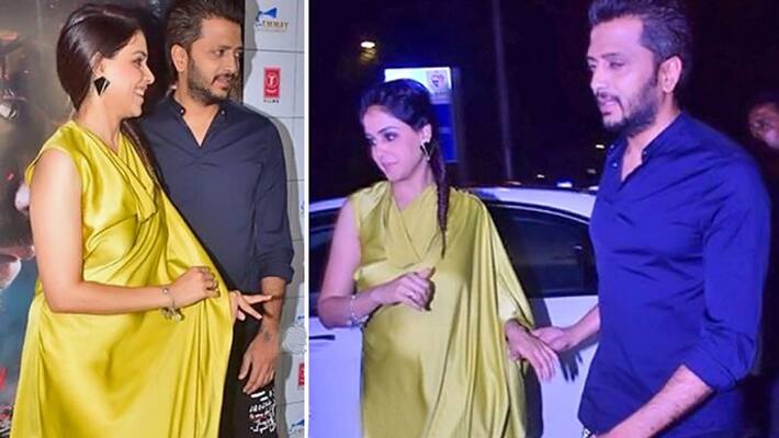 Riteish deshmukh Spotted With Wife Genelia users asked is she pregnant Riteish deshmukh Spotted With Wife Genelia users asked is she pregnant