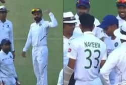 Pink ball Test Spirit of cricket Indian physio attends Nayeem Hasan hit on helmet video