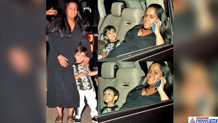 salman khan sister busy in mobile her son ahil get irritated salman khan sister busy in mobile her son ahil get irritated