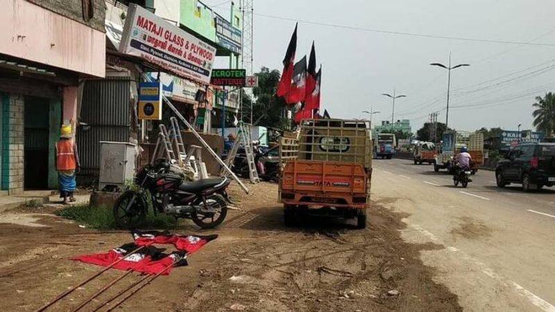 No admk flag post in the accident spot