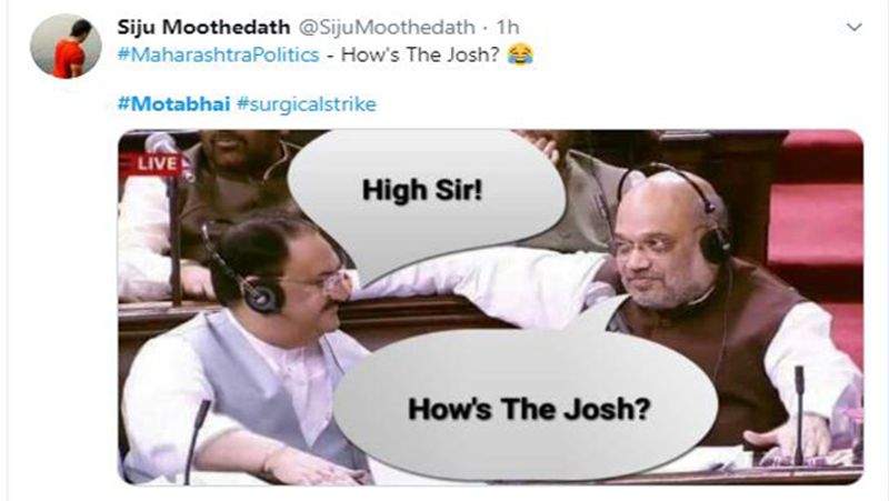 BJP again formed government in Maharashtra, people flocked to Shiv Sena on social media