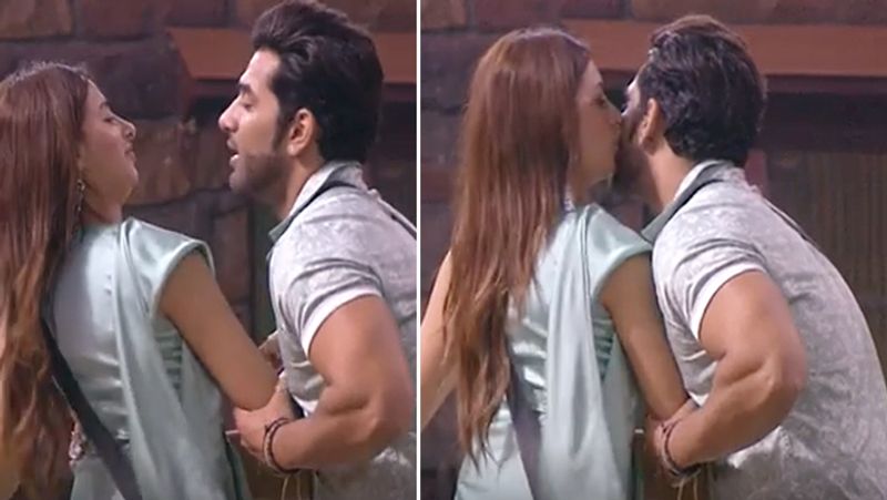 Bigg Boss 13 Paras Chhabra Kisses Forcefully to mahira Sharma see Photos