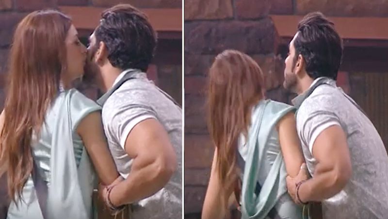 Bigg Boss 13 Paras Chhabra Kisses Forcefully to mahira Sharma see Photos