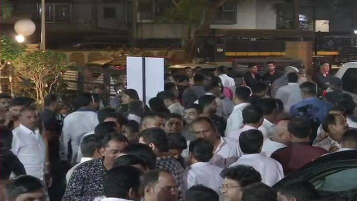 Shiv Sena Leaders Bring Another NCP Lawmaker Back Party Office Shiv Sena Leaders Bring Another NCP Lawmaker Back Party Office