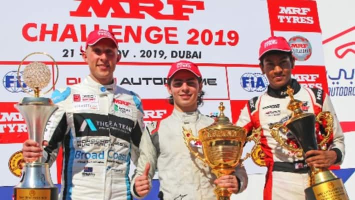 MRF Challenge Maiden success Indian-American Yuven Sundaramoorthy Amendola triple crown MRF Challenge Maiden success Indian-American Yuven Sundaramoorthy Amendola triple crown