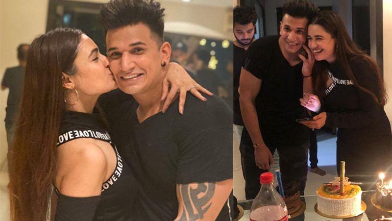 yuvika chaudhary kiss husband prince narula on his 29th birthday