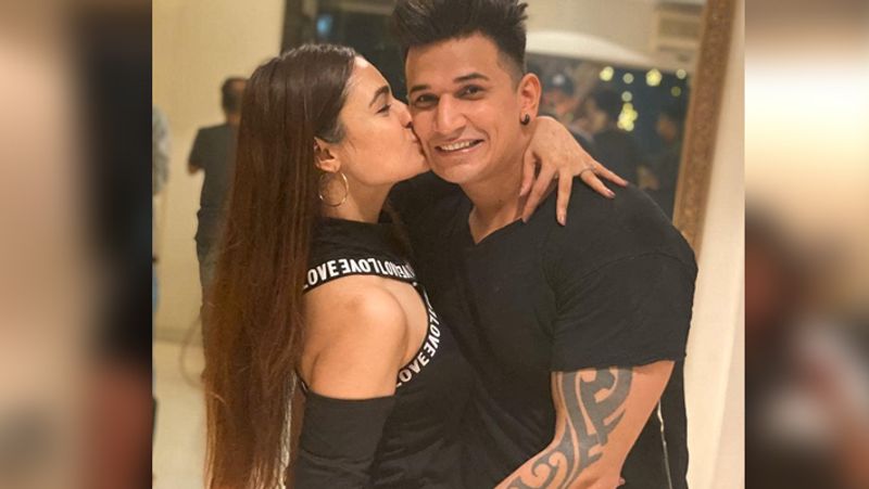 yuvika chaudhary kiss husband prince narula on his 29th birthday