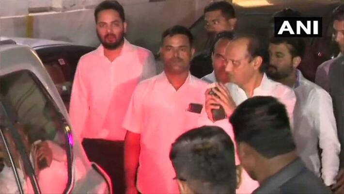 Ajit Pawar arrives at CM residence at night to meet Devendra Fadnavis, NCP shifts MLAs to other hotel Ajit Pawar arrives at CM residence at night to meet Devendra Fadnavis, NCP shifts MLAs to other hotel