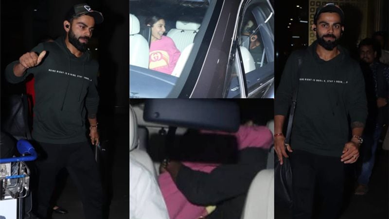 anushka sharma welcome husband virat kohli after won test match against bangladesh