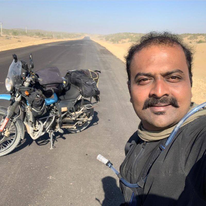 Suvarna news head Ajit Hanamakkanavar shares solo ride moments in rajasthan