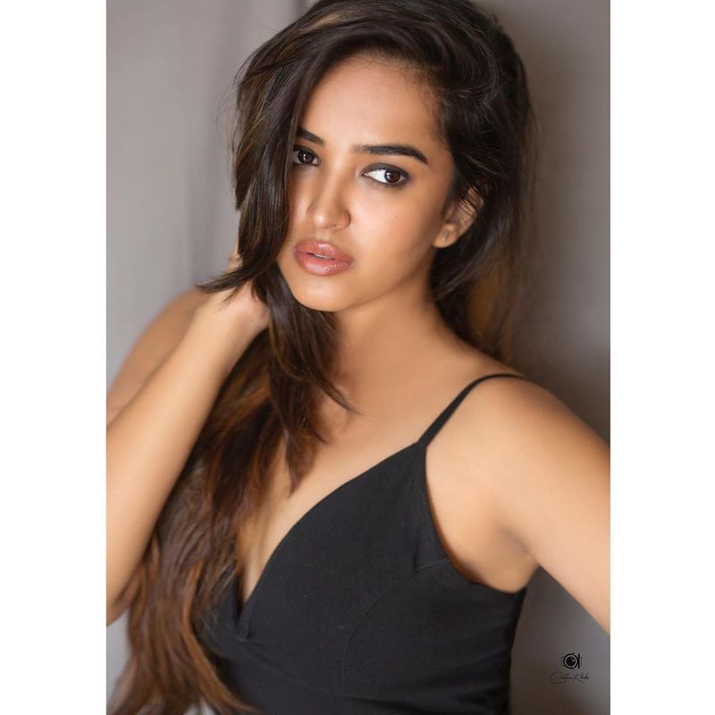 Rangasthalam Actress Pujita Ponnada latest photo shoot in Black dress