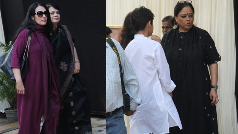 shabana azmi mother Shaukat kaifi prayer meet bollwood celebs attend