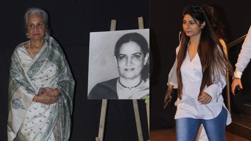 shabana azmi mother Shaukat kaifi prayer meet bollwood celebs attend