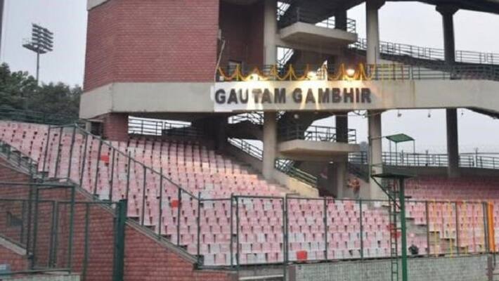 Gautam gambhir stand Unveils at Arun Jaitley Stadium delhi Gautam gambhir stand Unveils at Arun Jaitley Stadium delhi