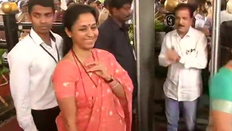 Supriya Sule photographed hugging Ajit Pawar in Maharashtra special session