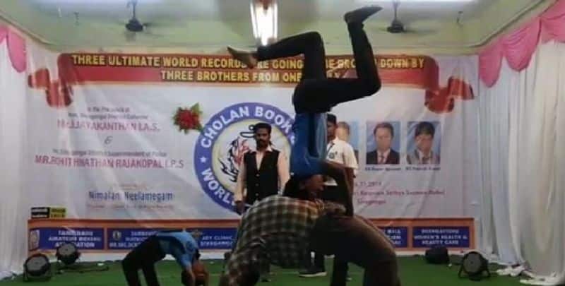 3 brothers made world record in yoga