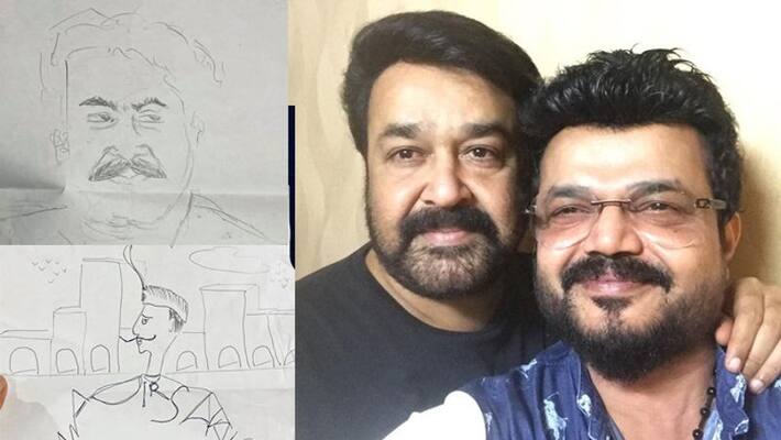 nadhirshah and mohanlal draws each other nadhirshah and mohanlal draws each other