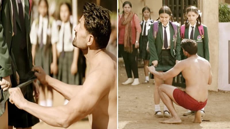 vidyut jammwal commando 3 wrestler pulling Down Skirt of a school girl now Users blast on this scene