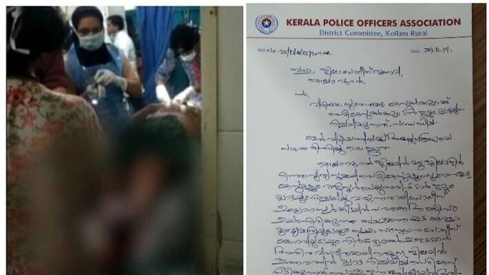 police officers association against kollam rural sp kadakkal police attack police officers association against kollam rural sp kadakkal police attack