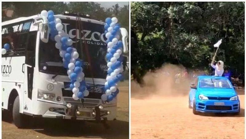 tourist buses that conducted stunt in kollam school taken into custody