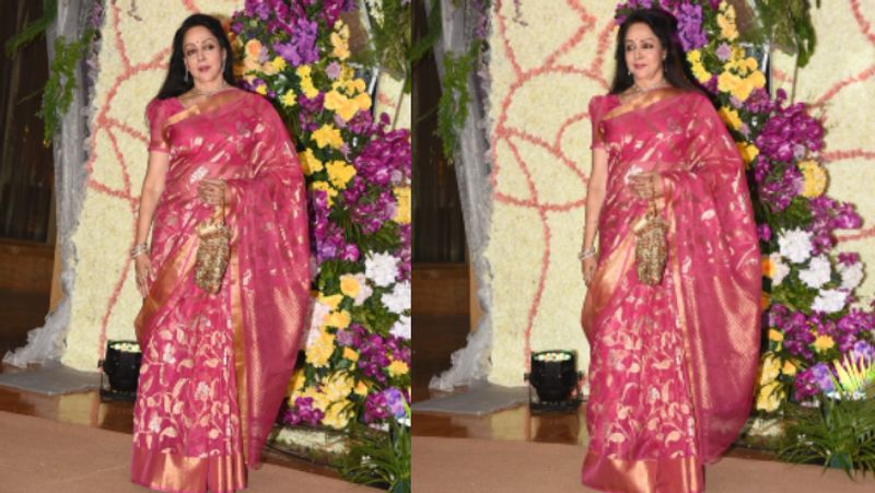 Bollywood Director sooraj barjatya Son Devansh Wedding Recepption Rekha hema malini in the party