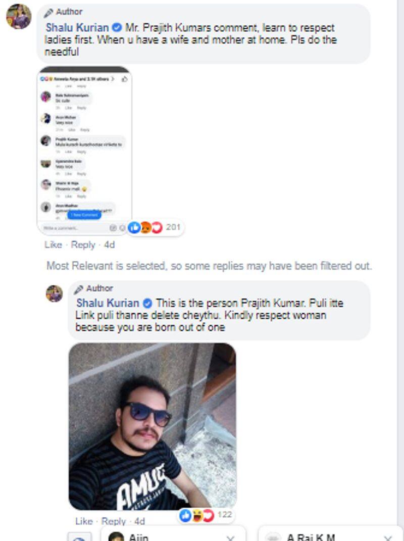 Shalu exposed pornographic commenter of her photo in facebook
