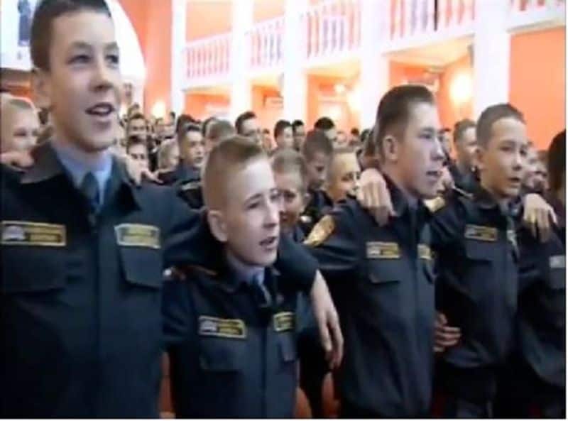 Watch: Young Russian military cadets sing Indian patriotic song "Aye Watan'; video goes viral