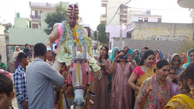 Wedding of Babita Phogat, the Procession were dancing in front of Groom
