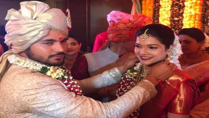 Indian Cricketer Manish Pandey knot the tie with actress Ashrita Shetty on Monday Indian Cricketer Manish Pandey knot the tie with actress Ashrita Shetty on Monday