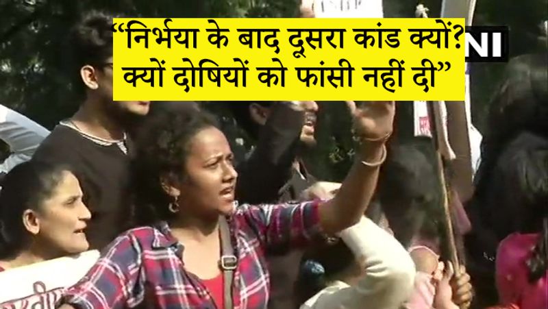 Girls protest Jantar Mantar doctor gang rape case in Hyderabad