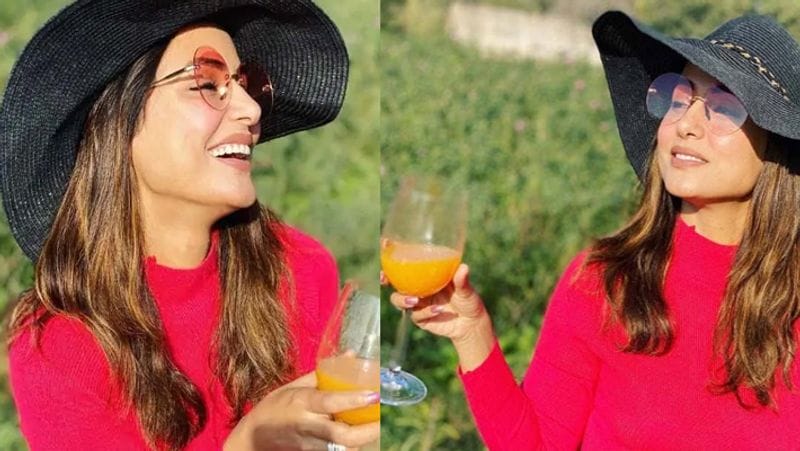 hina khan beautiful photos from her outdoor breakfast